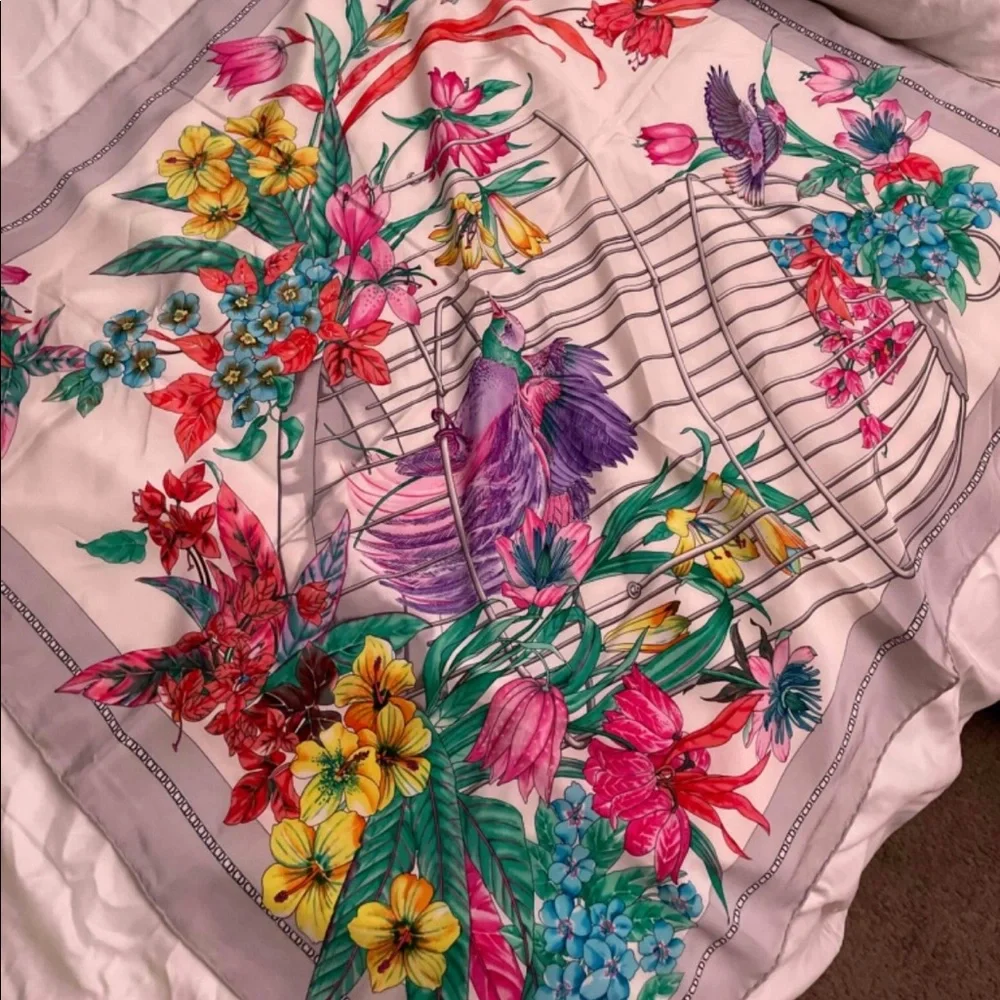 DIOR authentic Silk Scarf/Wrap -35”x35” 100% silk Made in Italy